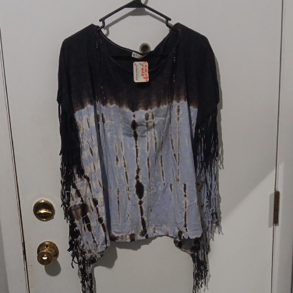 Free People Movement Fringe Tie-Dye Women's Top